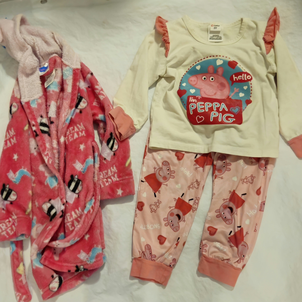Peppa Pig Kids Pajama Set - Pink and Red